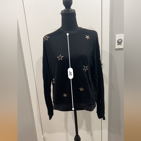 Black sweater with gold stars - Picture 3 of 6